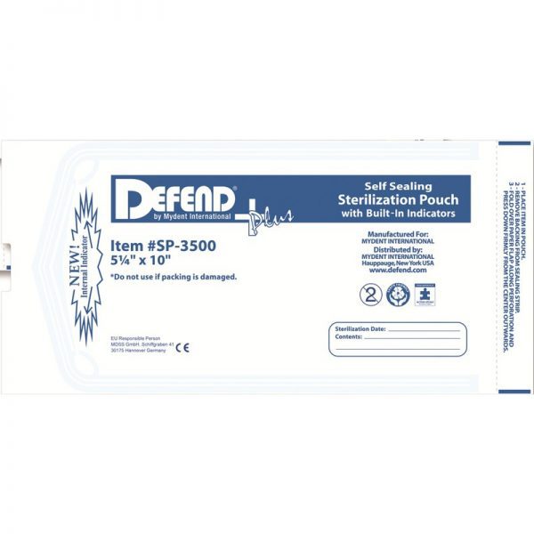 Mydent SP3500 Defend Plus Self Sealing Sterilization Pouches 5.25 Mydent SP3500 Defend Plus Self Sealing Sterilization Pouches 5.25